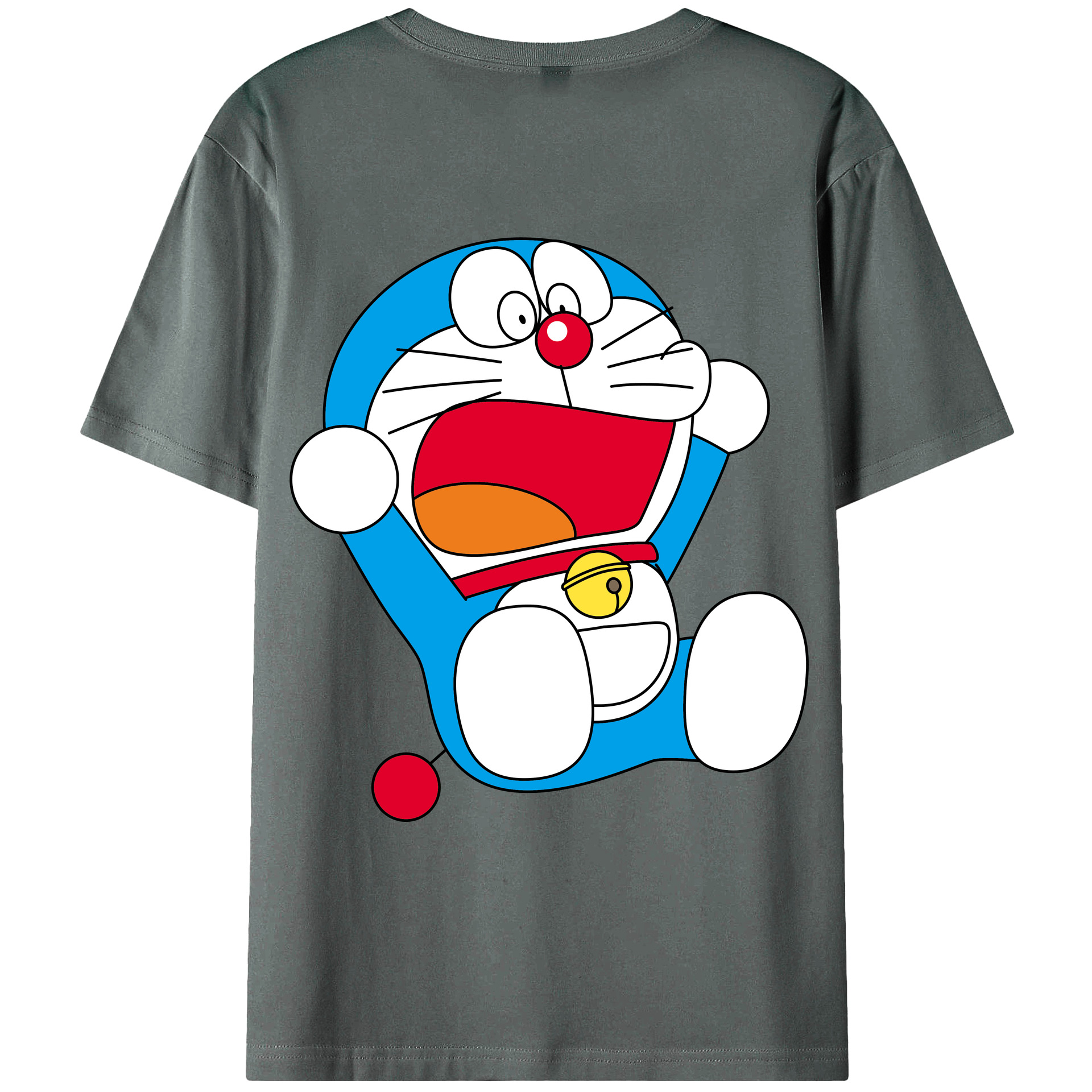 （画像用） ドラえもん Doraemon 綿100％ メンズ半袖Tシャツ（バックプリント） 通気性